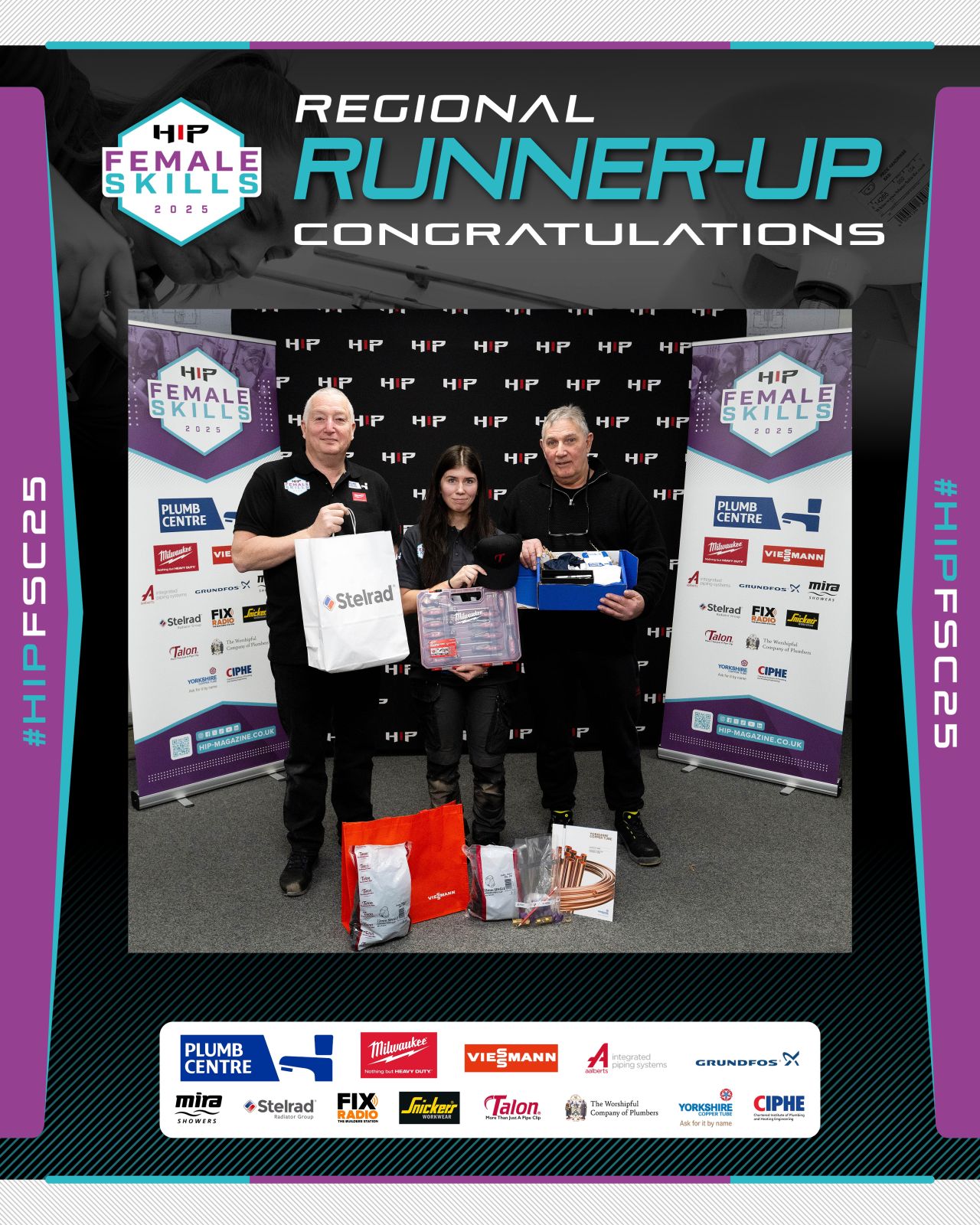 UHI Moray Plumbing apprentice takes runner up in the HIP Magazine Northern Regional Skills Competition 2025