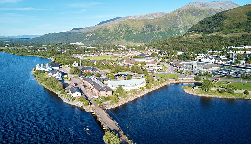fort william campus from the air
