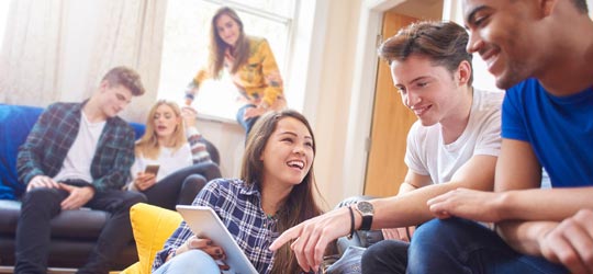 Students in social setting Students in social setting