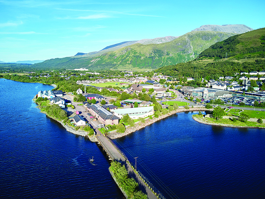 Aerial view of Fort William campus