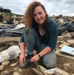 Female archaeology student