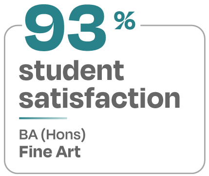 93 percent student satisfaction BA Hons Fine Art 93 percent student satisfaction BA Hons Fine Art