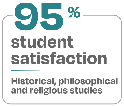 95 percent student satisfaction Historical philosophical and religious studies 95 percent student satisfaction Historical philosophical and religious studies