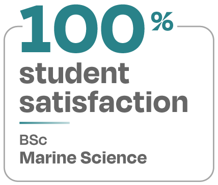 100 percent student satisfaction BSc Marine Science 100 percent student satisfaction BSc Marine Science