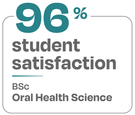 96 percent student satisfaction BSc Oral Health Science