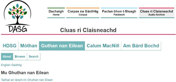 About the Guthan nan Eilean Archive