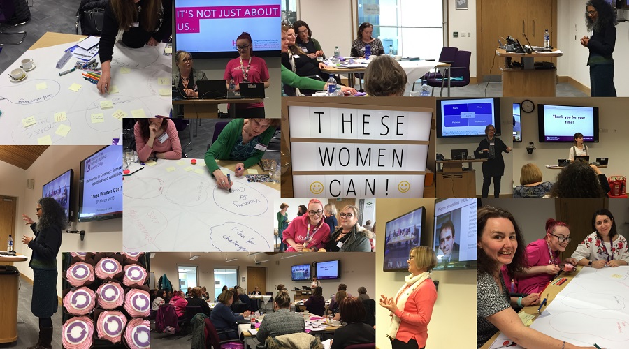 Collage of photos from These Women Can event
