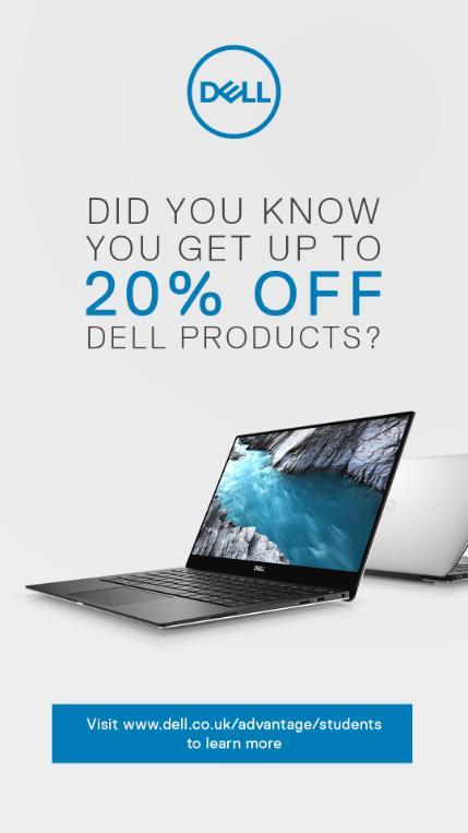 20% Off Dell computers for Staff & Student.