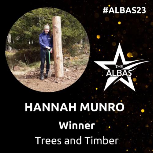 Hannah Munro winner trees and timber Hannah Munro winner trees and timber