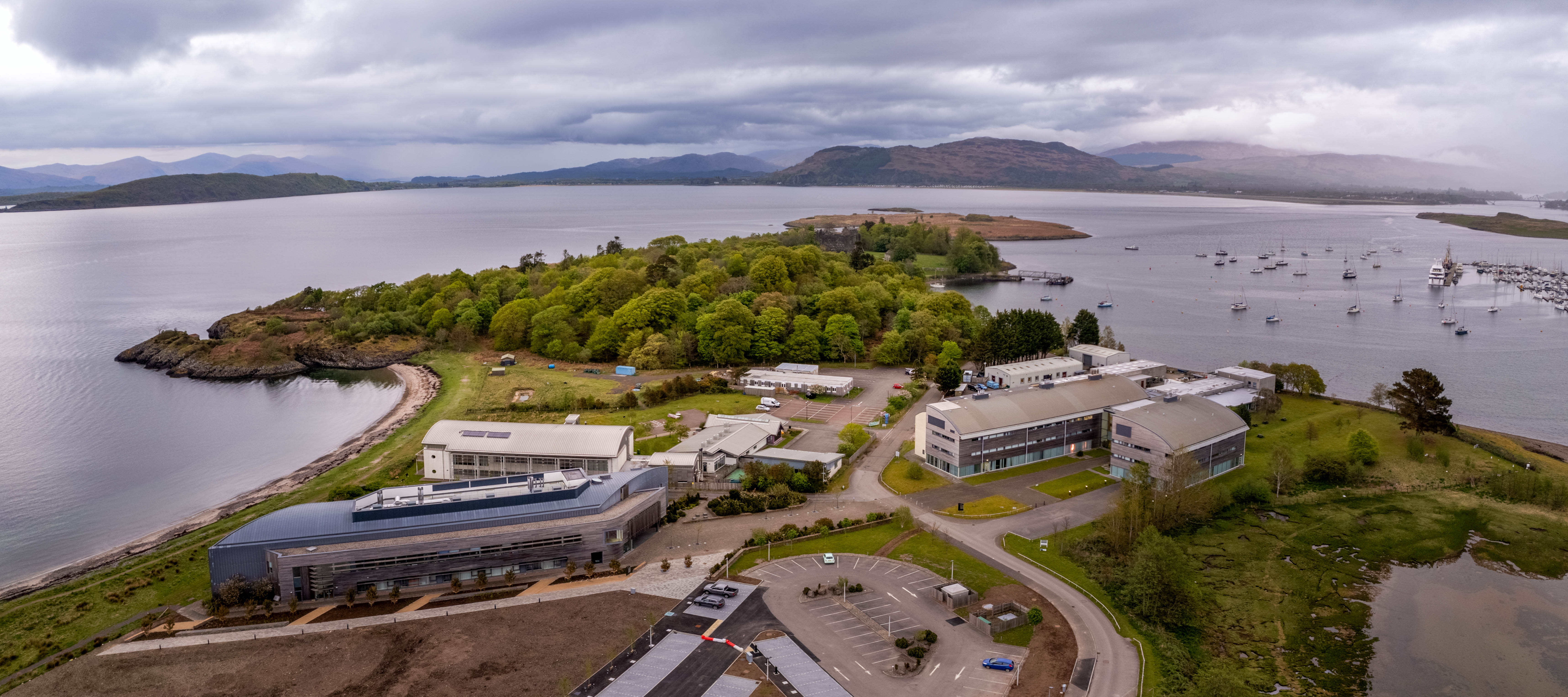 An erial view of the Scottish Association for Marine Science campus in Oban An erial view of the Scottish Association for Marine Science campus in Oban