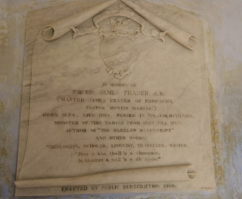 Gravestone for Rev. James Fraser