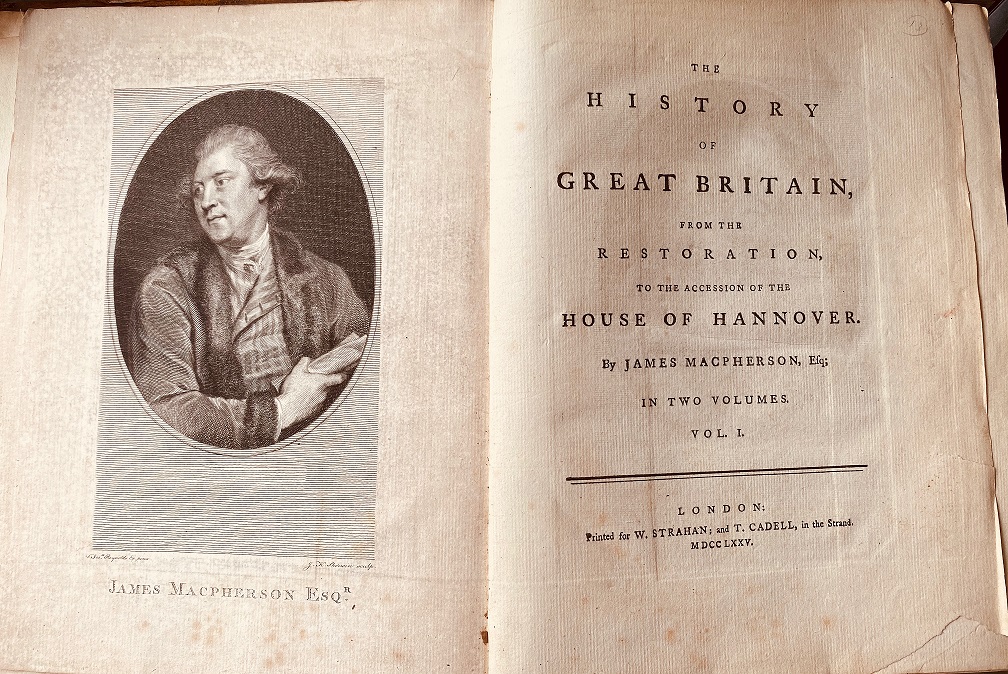 Title page from James Macpherson's History of Great Britain, 1775