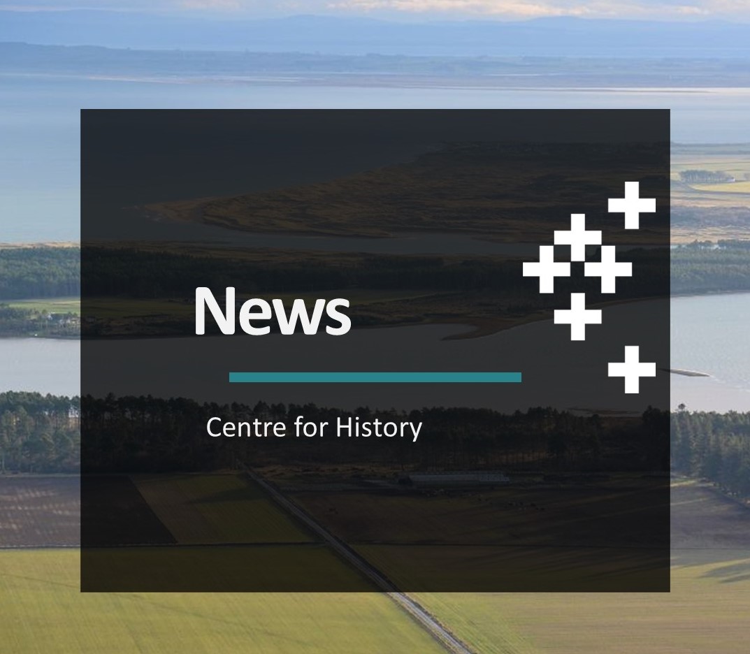 Cover of the newsletter with a view of Embo and a text reading News Centre for History