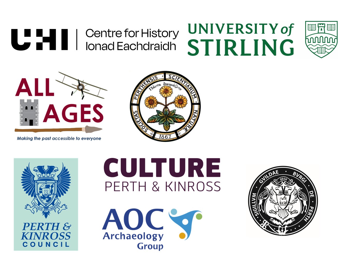 A collection of partnering organisations involved in the Charterhouse project