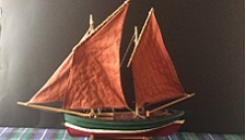 Model of zulu sailing fishing boat