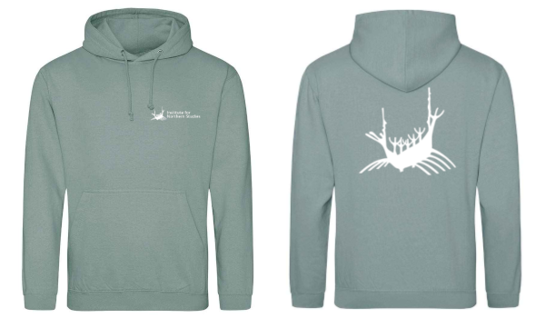 A photograph of a INS Hoodie mock up