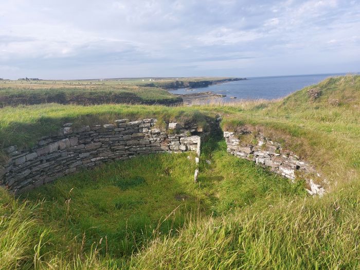 A photograph of a broch near Duncansby Head A photograph of a broch near Duncansby Head