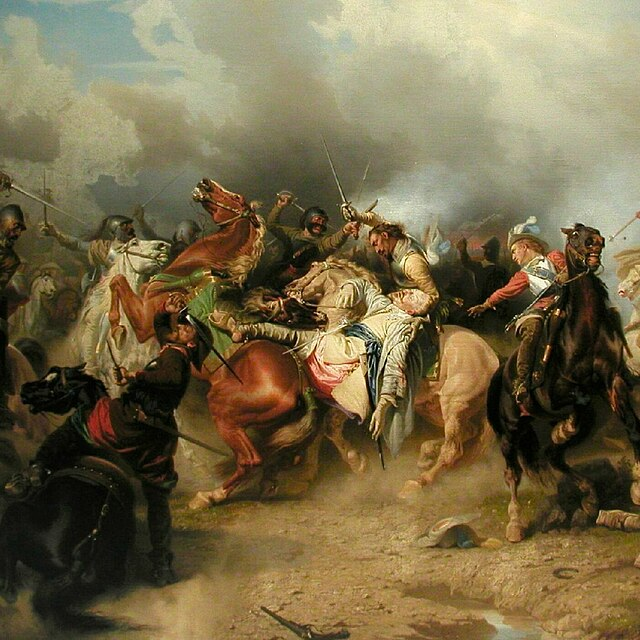 Painting of a battle