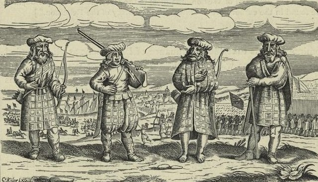 An engraving of early modern soldiers
