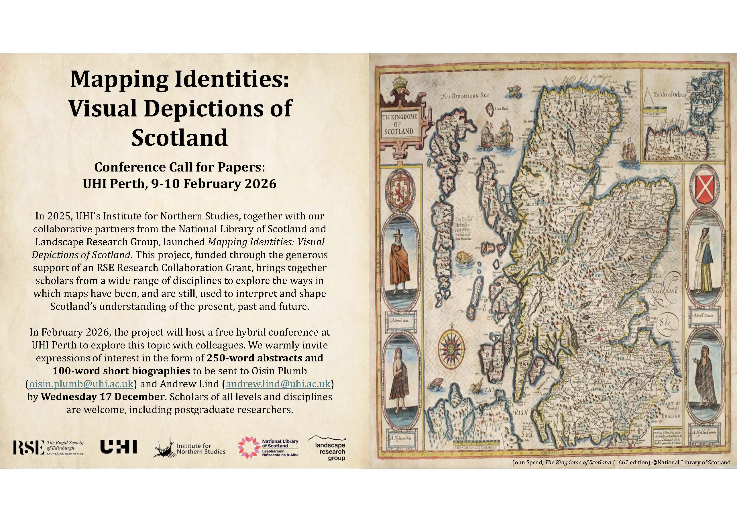 Call for Papers. Mapping Identities: Visual Depictions of Scotland Conference