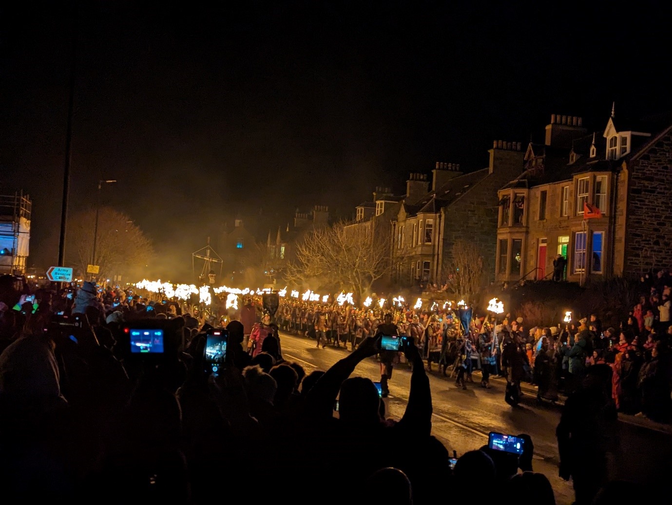 The 2024 Lerwick UpHellyAa Torch Procession led by the Jarls Squad Photo Credit Dr A Lind