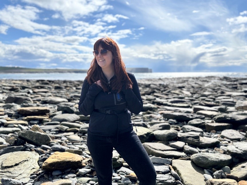 A photograph of student Meg Denmark-Melvin