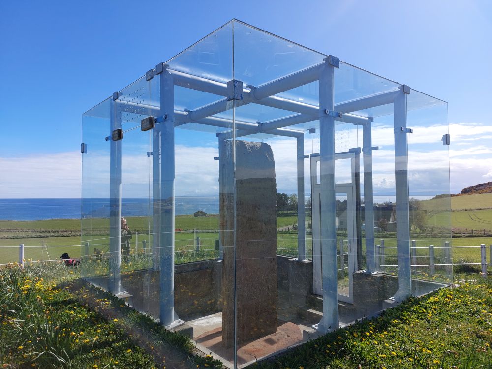 A photograph of pictish stone