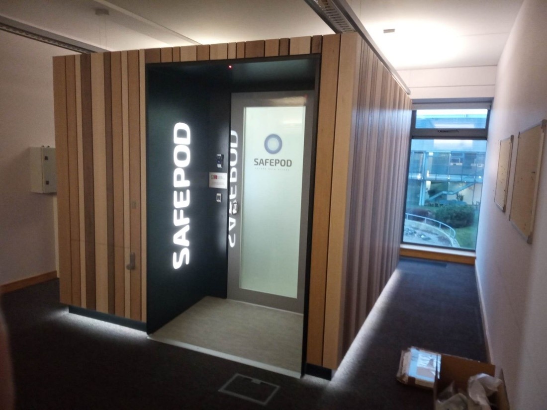 Exterior of SafePod in UHI Campus Exterior of SafePod in UHI Campus