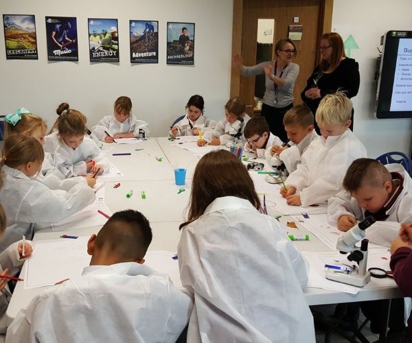 Children doing a science experiment