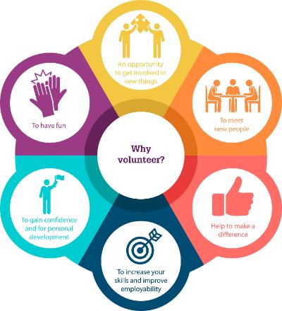 Chart of reasons to volunteer Chart of reasons to volunteer
