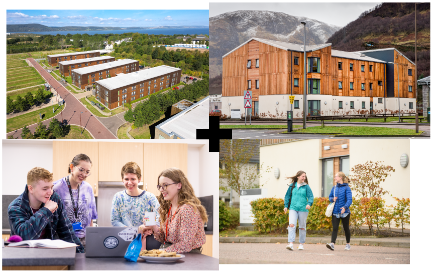 UHI Accommodation buildings inside and out