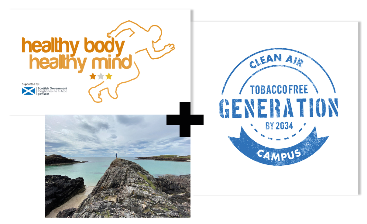 Collage of 3 | Healthy Body Healthy Mind logo | Tobacco Free Generation by 2023 logo | Healthy Body Healthy Mind photography competition winner