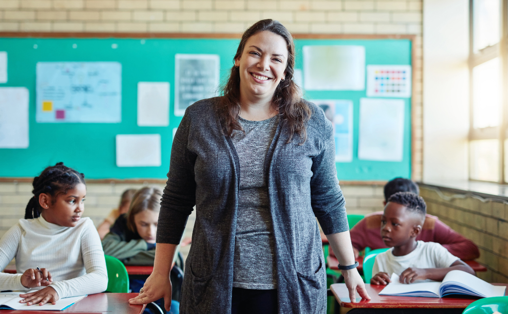 Teacher in a classroom Teacher in a classroom